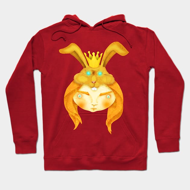 Diana & King Rabbit T-Shirt Hoodie by kreasimalam